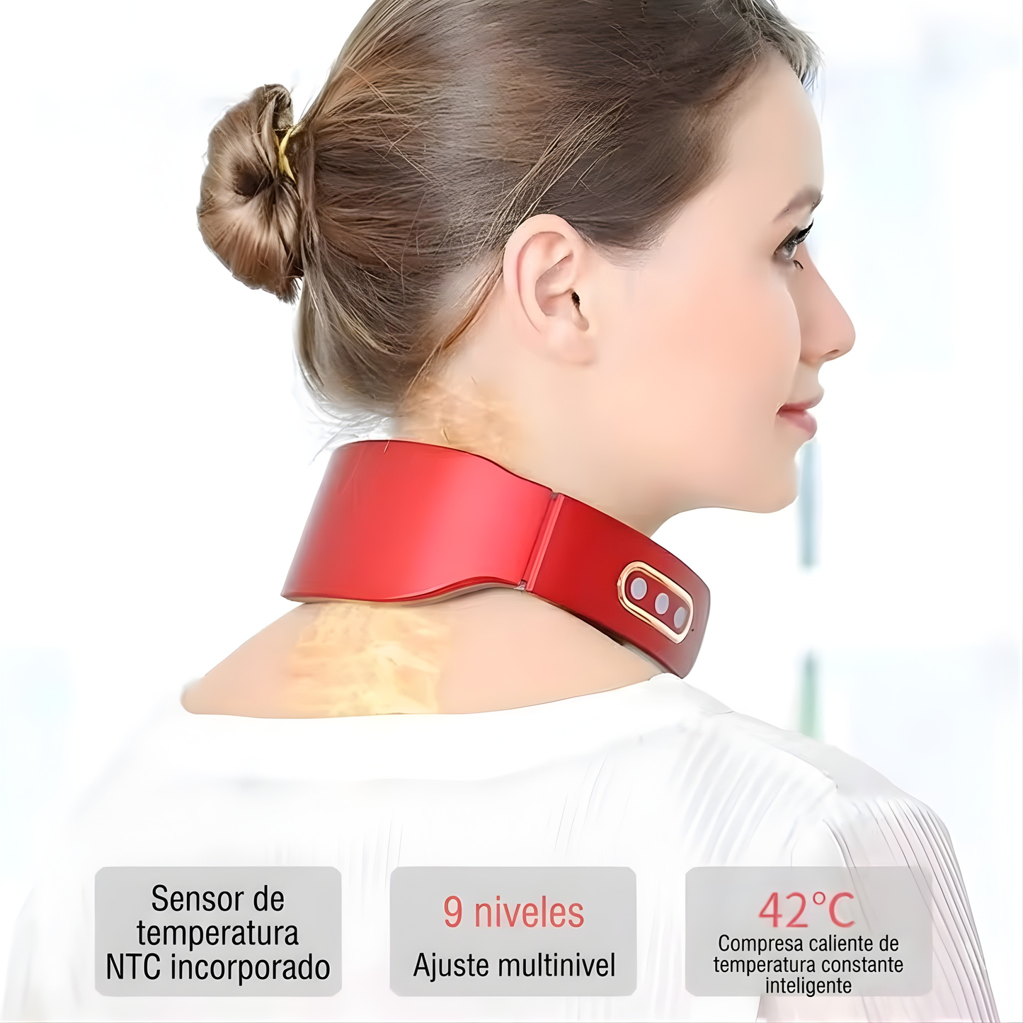 Masajeador Cervical Inteligente con Calor y Pulsos Electromagnéticos