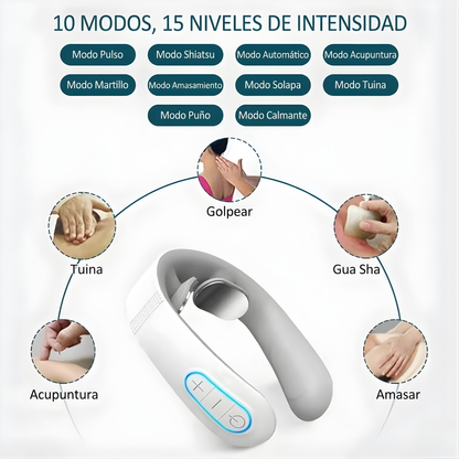 Masajeador Cervical Inteligente con Calor y Pulsos Electromagnéticos
